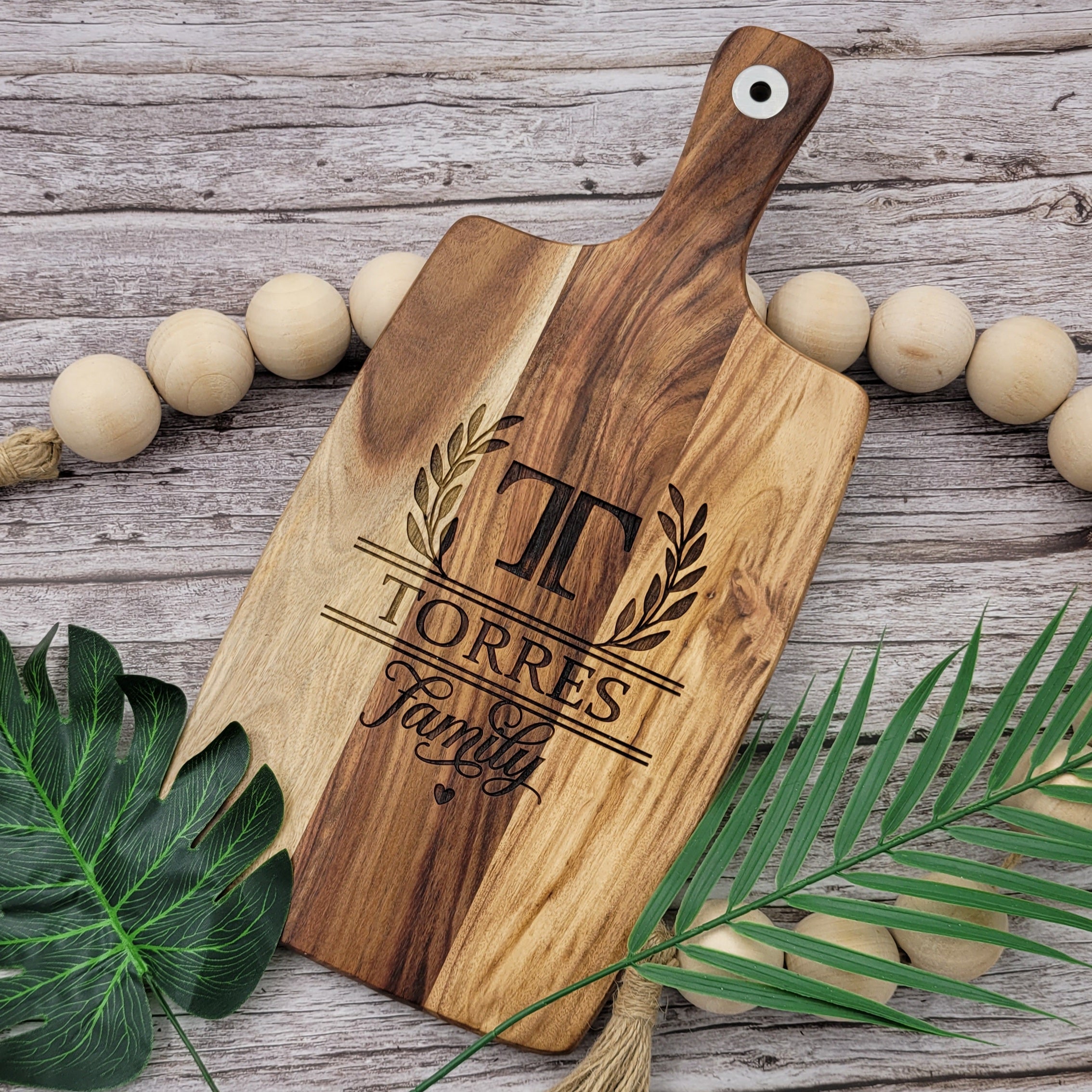 Last Name Cutting / Charcuterie Cutting Board with Handle – Signs