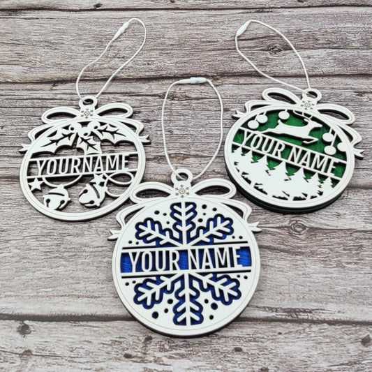 2-Layer Personalized Christmas Ornaments