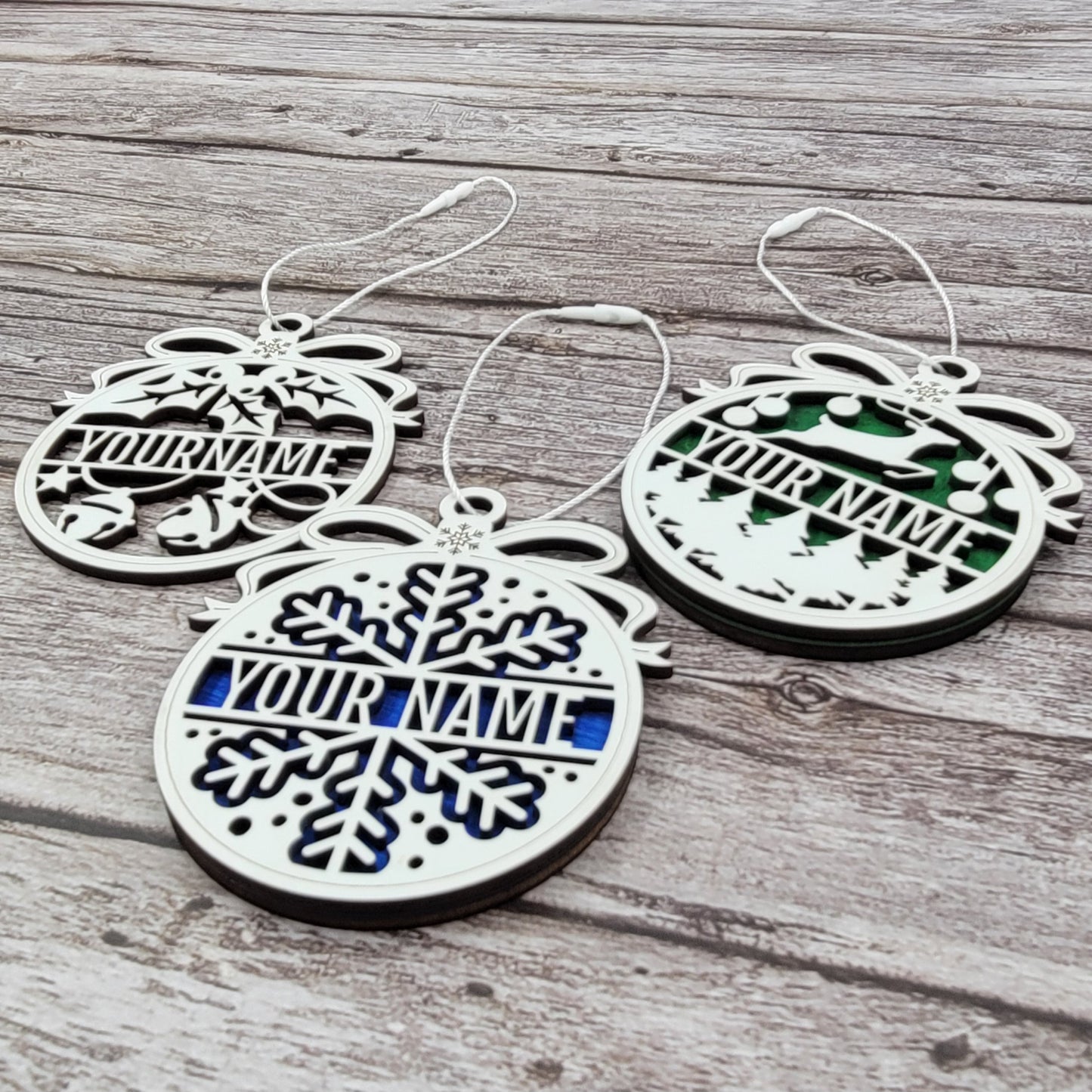 2-Layer Personalized Christmas Ornaments