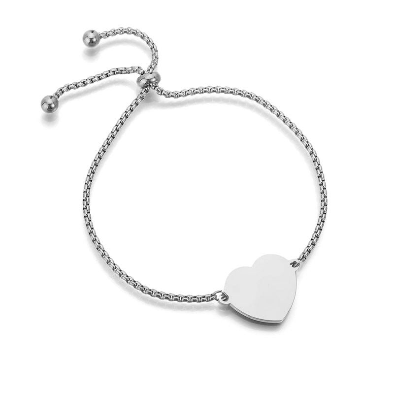 Engraved Heart Bracelet