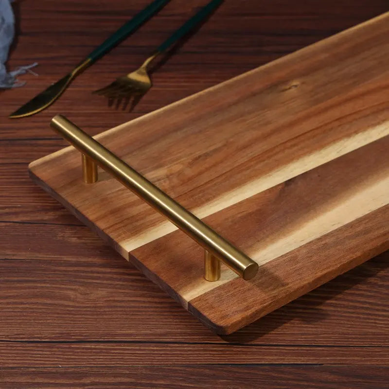 Kitchen Tray with Gold Handles